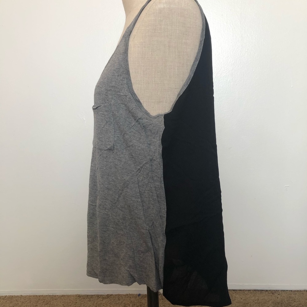 Grey and black tank top